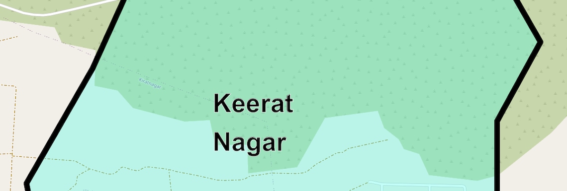 Location Map of Keerat Nagar, Bhopal