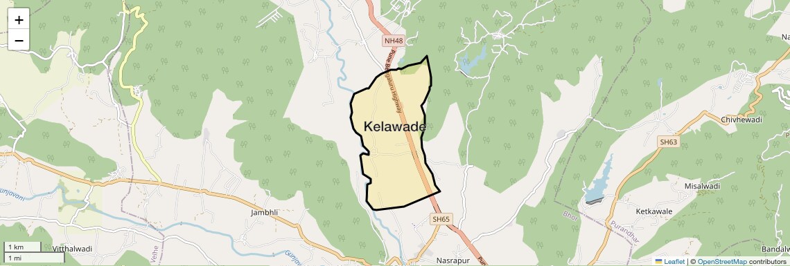 Location Map of Kelawade, Pune