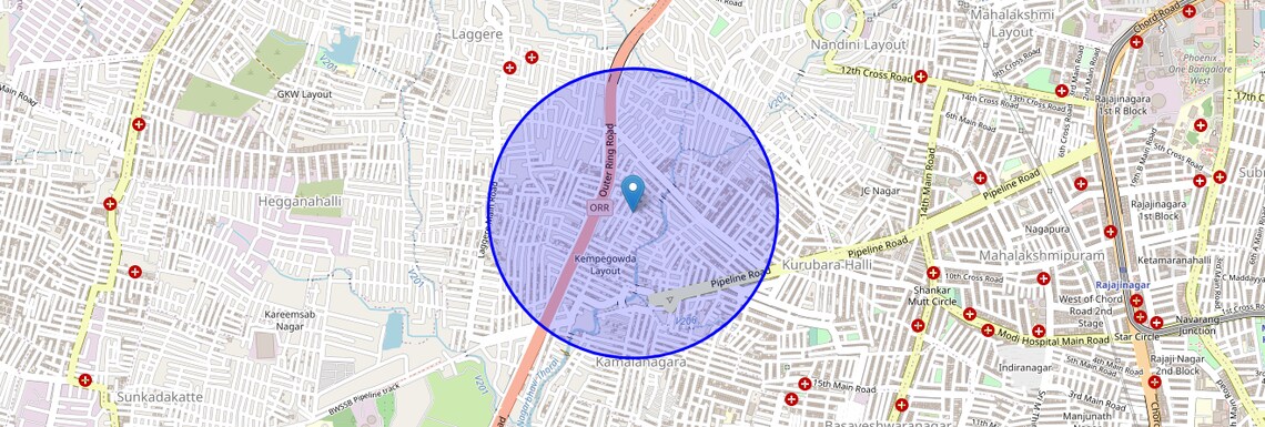 Location Map of Kempegowda Layout, Bangalore