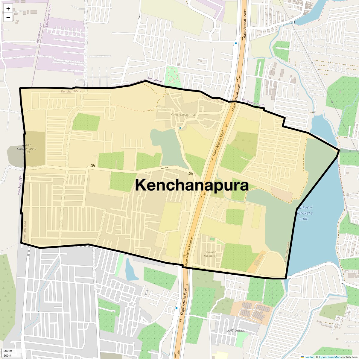 Kenchanapura Map