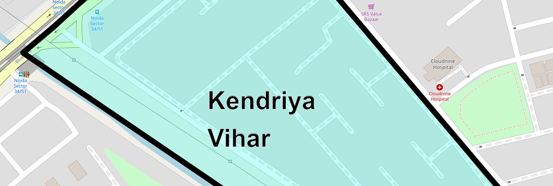 Location Map of Kendriya Vihar, Noida