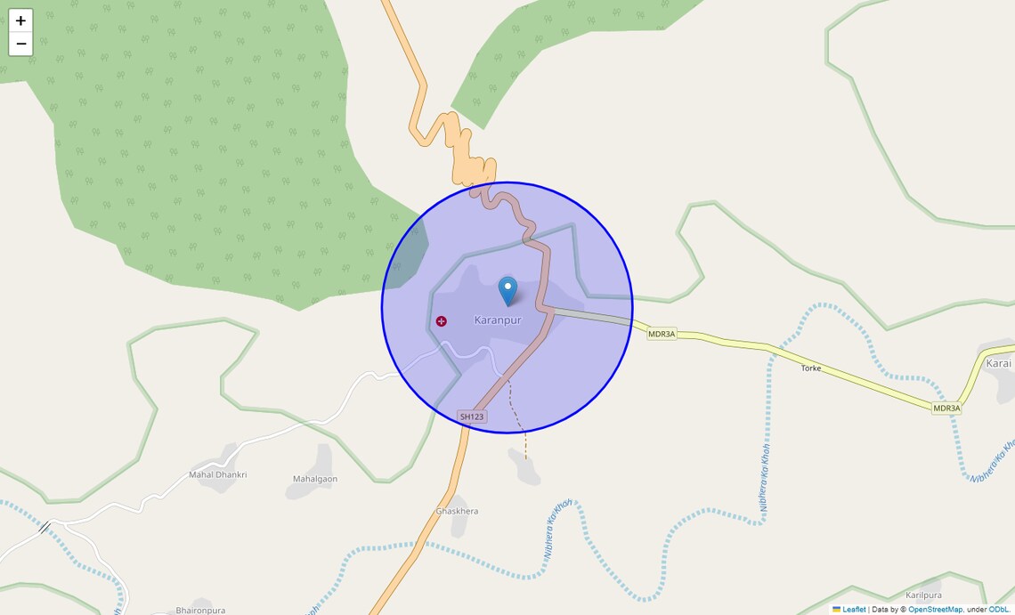 Location Map of Kenhaipur, Jaipur