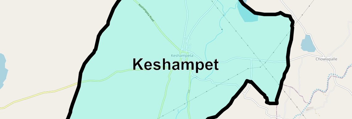 Location Map of Keshampet, Hyderabad