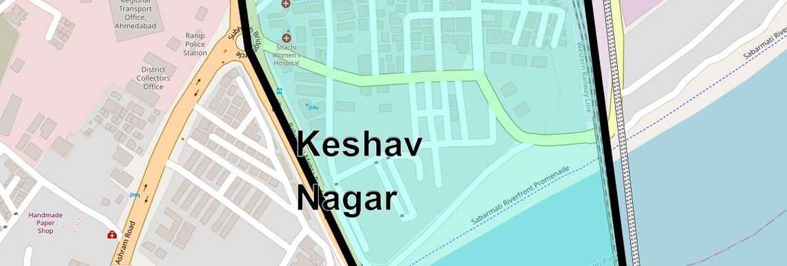 Location Map of Keshav Nagar, Ahmedabad