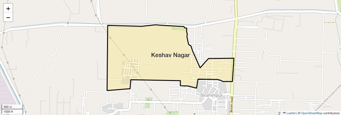 Location Map of Keshav Nagar, Delhi