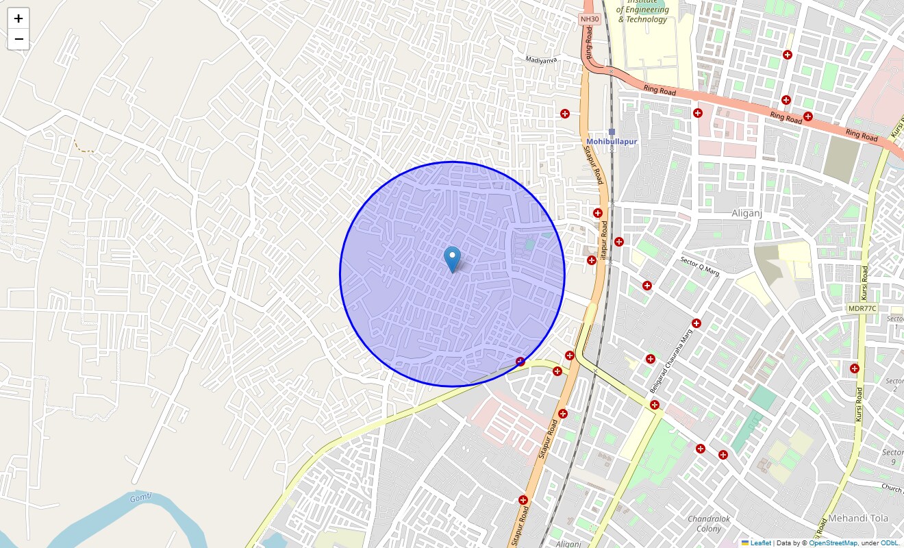 Location Map of Keshav Nagar, Lucknow