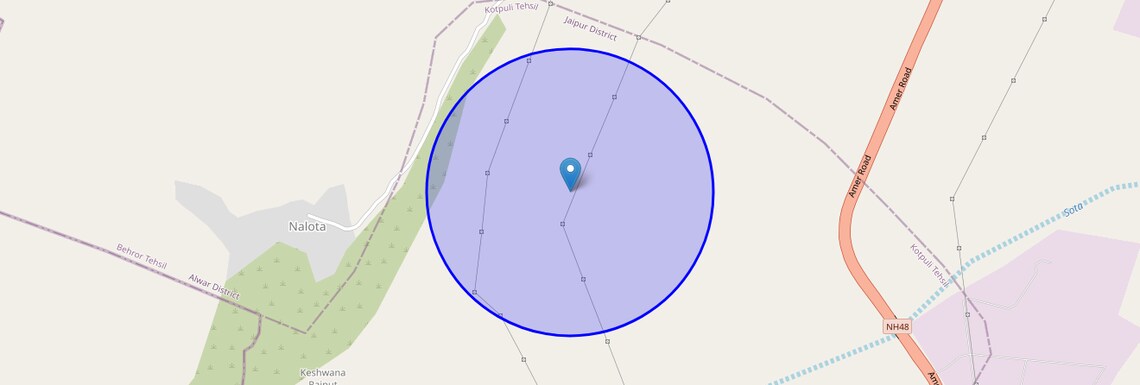 Location Map of Keshwana Rajput, Jaipur
