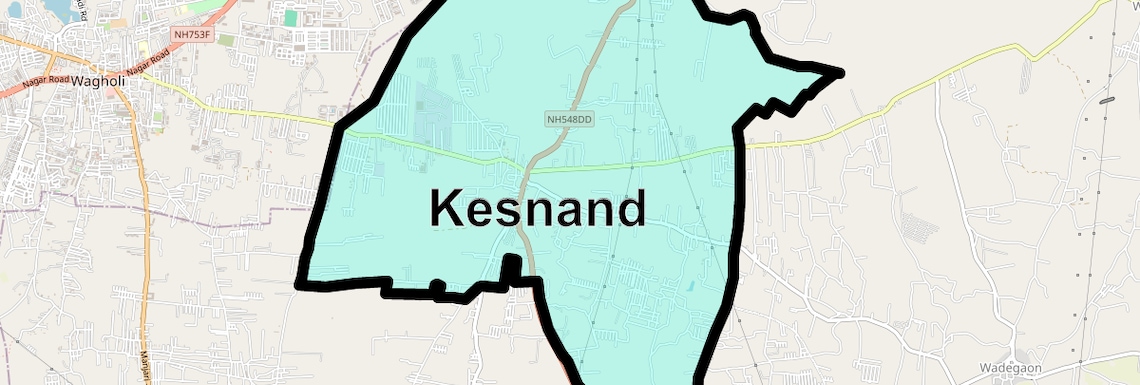 Location Map of Kesnand, Pune