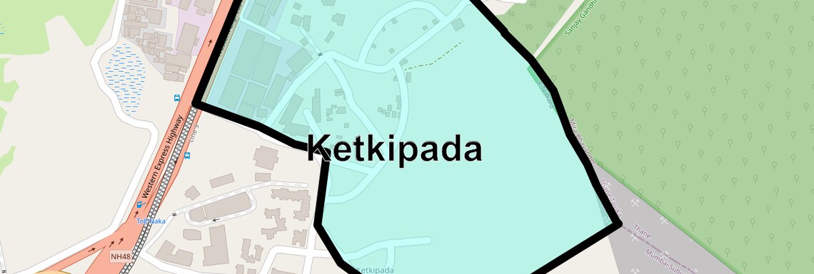 Location Map of Ketkipada, Mumbai