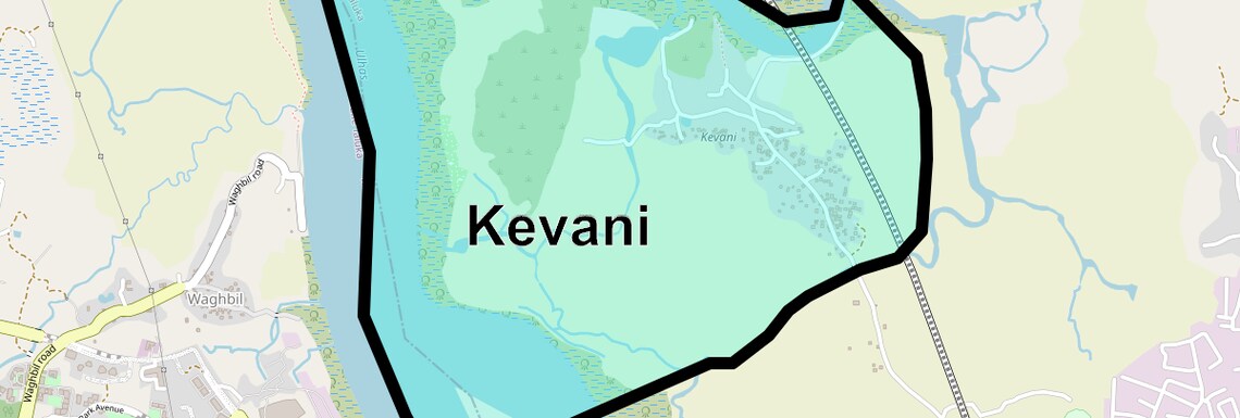 Location Map of Kevani, Thane