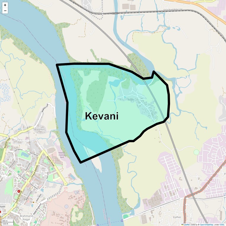 Location Map of Kevani