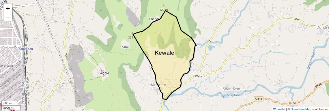 Location Map of Kewale, Navi Mumbai