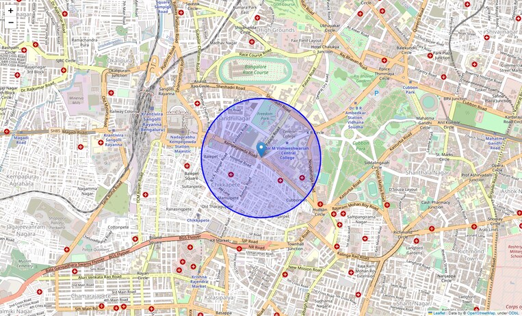 Location Map of Kg Road