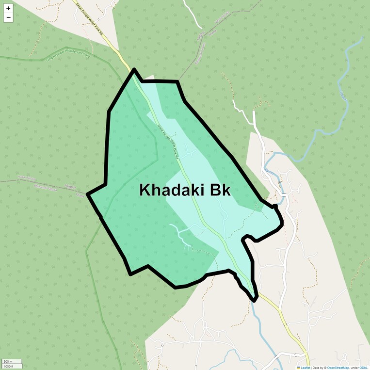 Location Map of Khadaki Bk