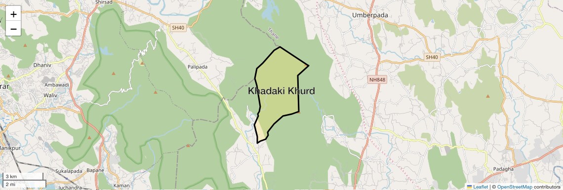 Location Map of Khadaki Khurd, Thane