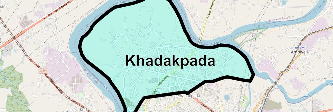 Location Map of Khadakpada, Thane