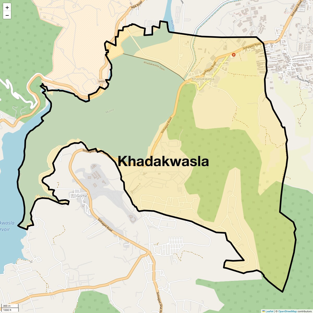 Location Map of Khadakwasla, Pune