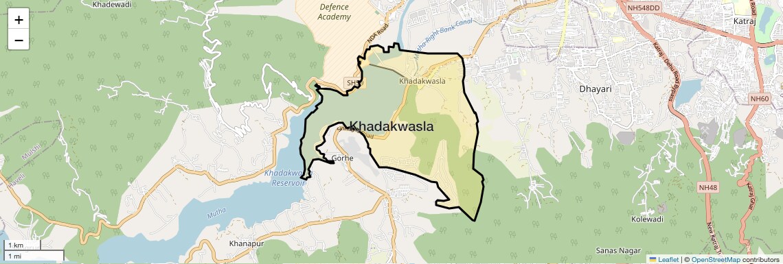 Location Map of Khadakwasla, Pune