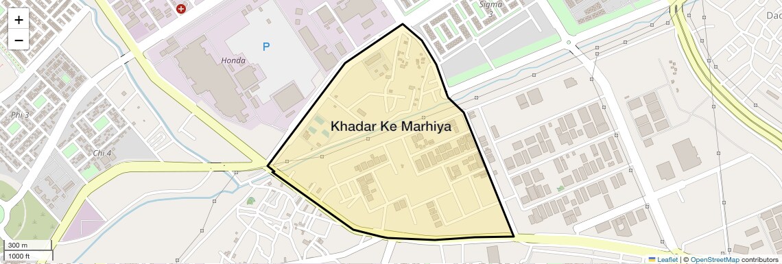 Location Map of Khadar Ke Marhiya, Greater Noida