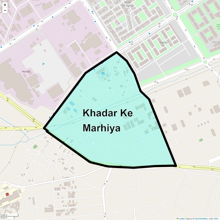 Location Map of Khadar Ke Marhiya