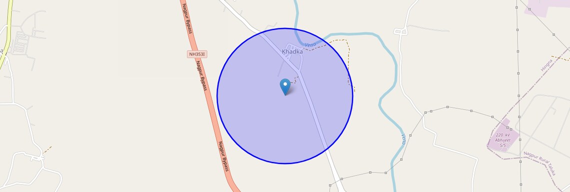 Location Map of Khadka, Nagpur