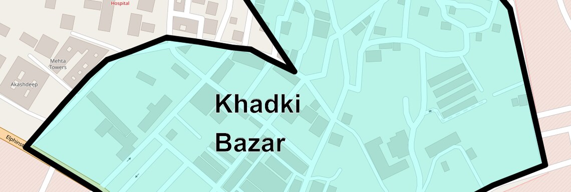 Location Map of Khadki Bazar, Pune