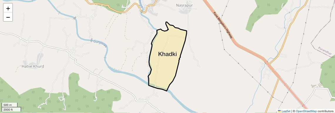 Location Map of Khadki, Pune