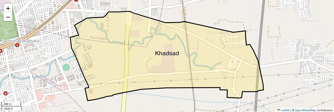 Location Map of Khadsad, Surat