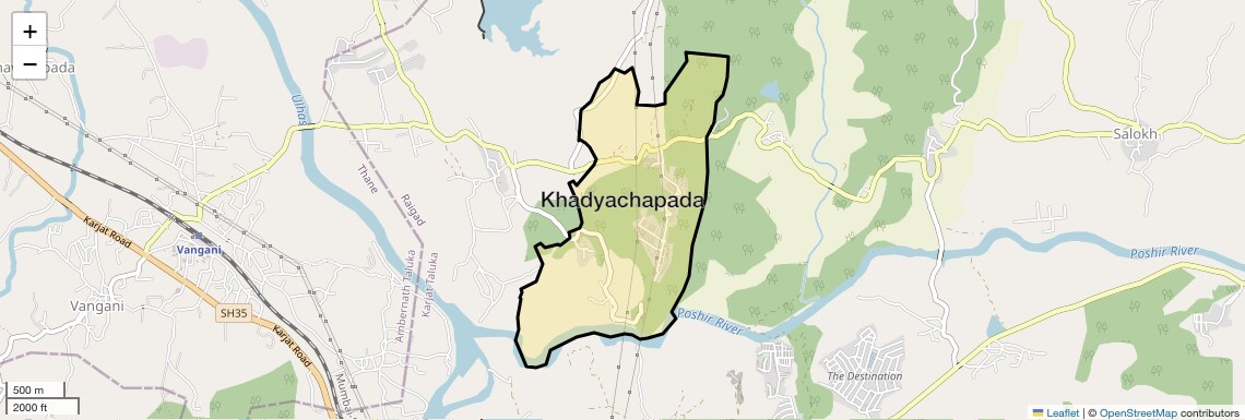 Location Map of Khadyachapada, Navi Mumbai