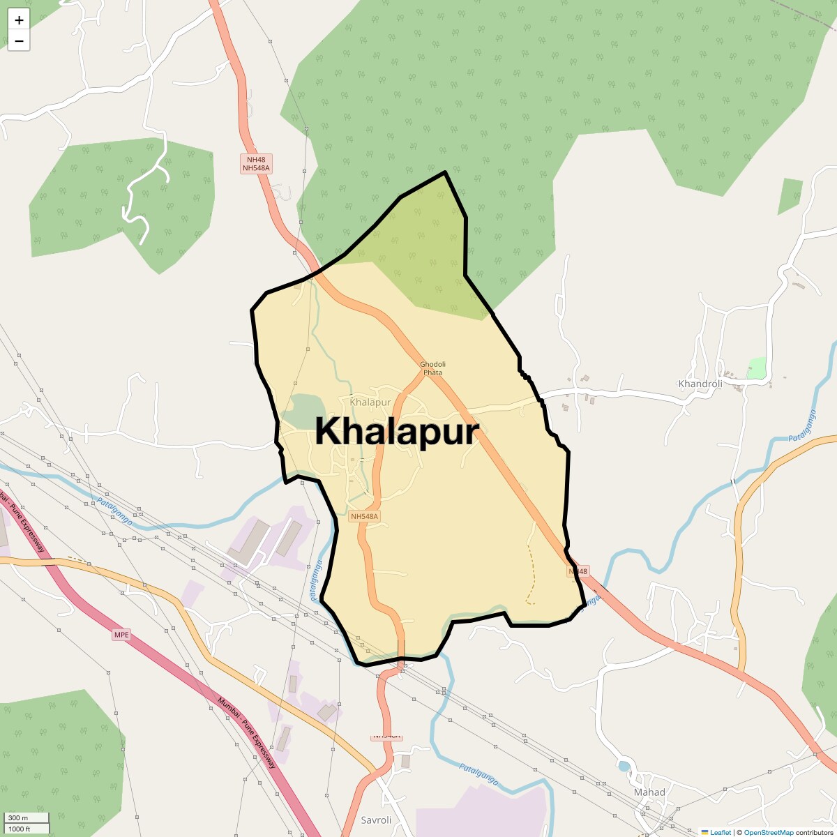 Location Map of Khalapur, Navi Mumbai