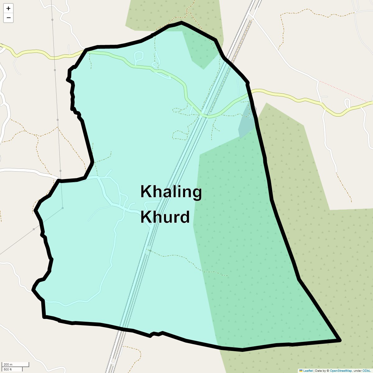 Location Map of Khaling Khurd, Thane