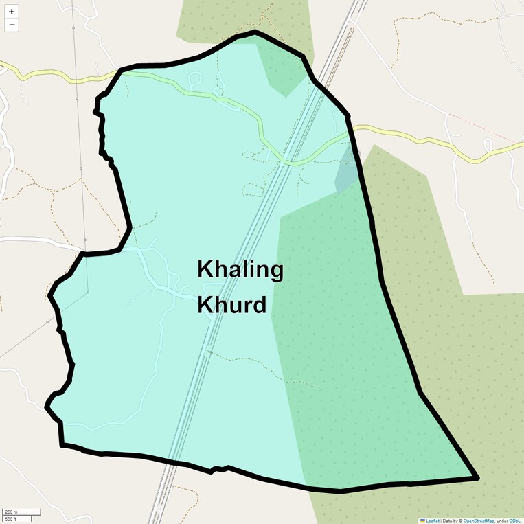 Location Map of Khaling Khurd