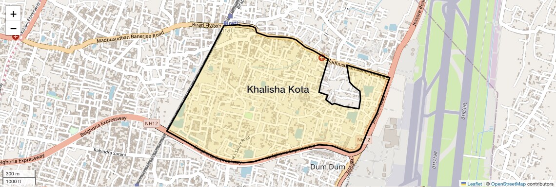 Location Map of Khalisha Kota, Kolkata