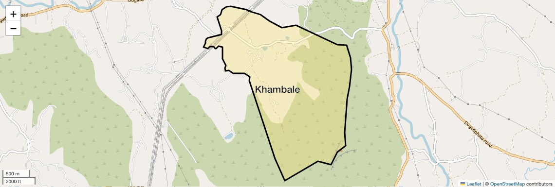 Location Map of Khambale, Thane