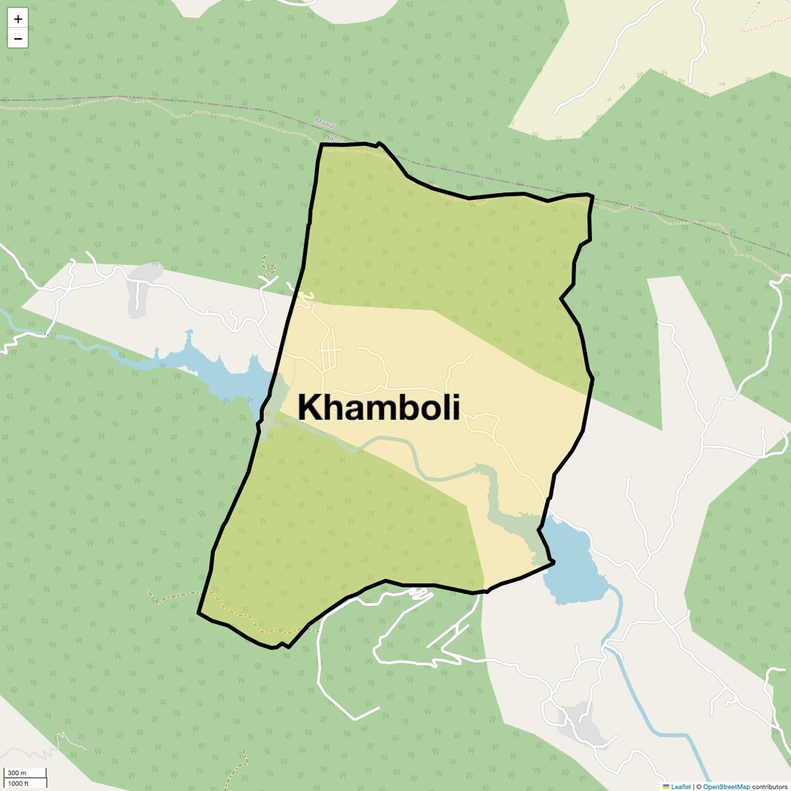 Location Map of Khamboli, Pune