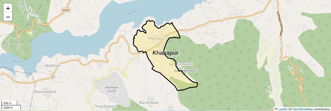 Location Map of Khanapur, Pune