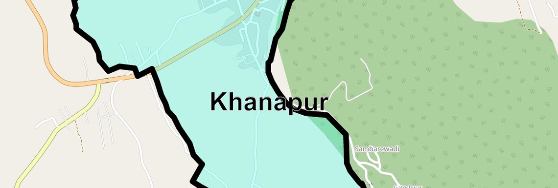 Location Map of Khanapur, Pune