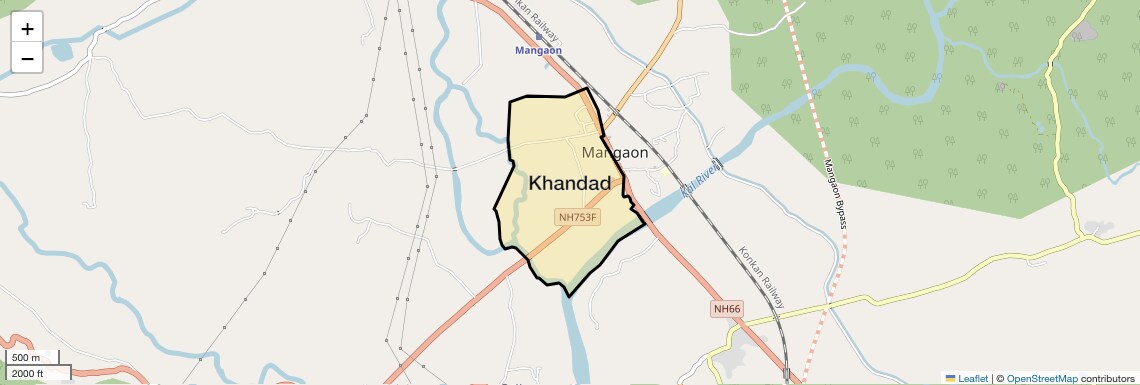Location Map of Khandad, Navi Mumbai