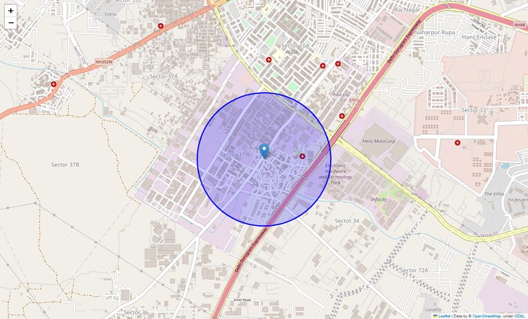 Location Map of Khandas Road