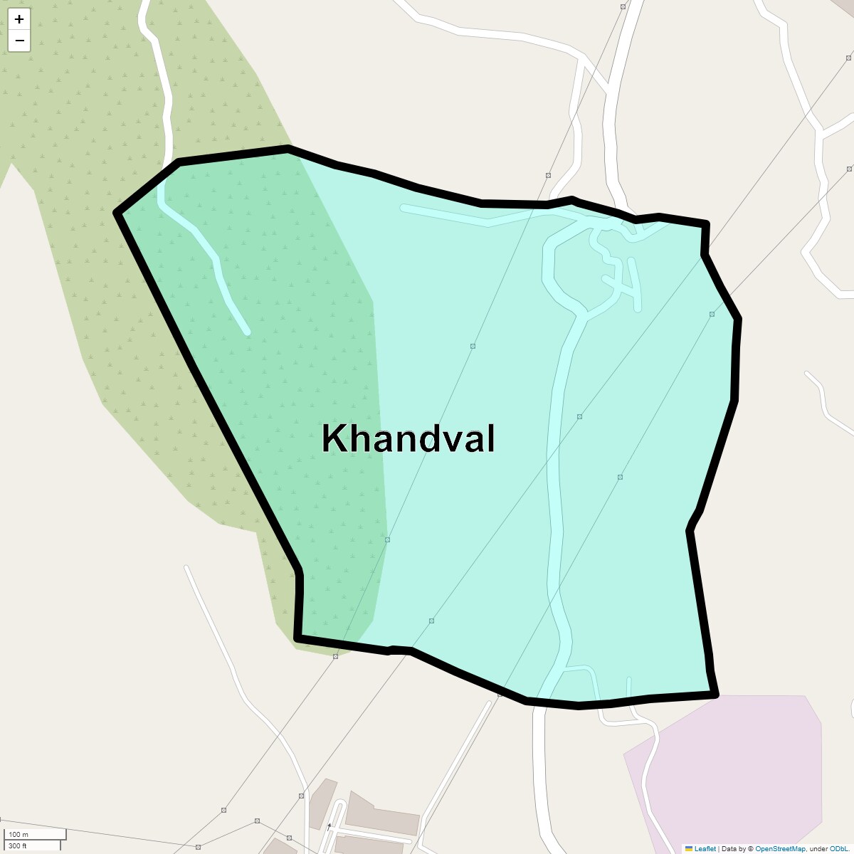 Location Map of Khandval, Thane