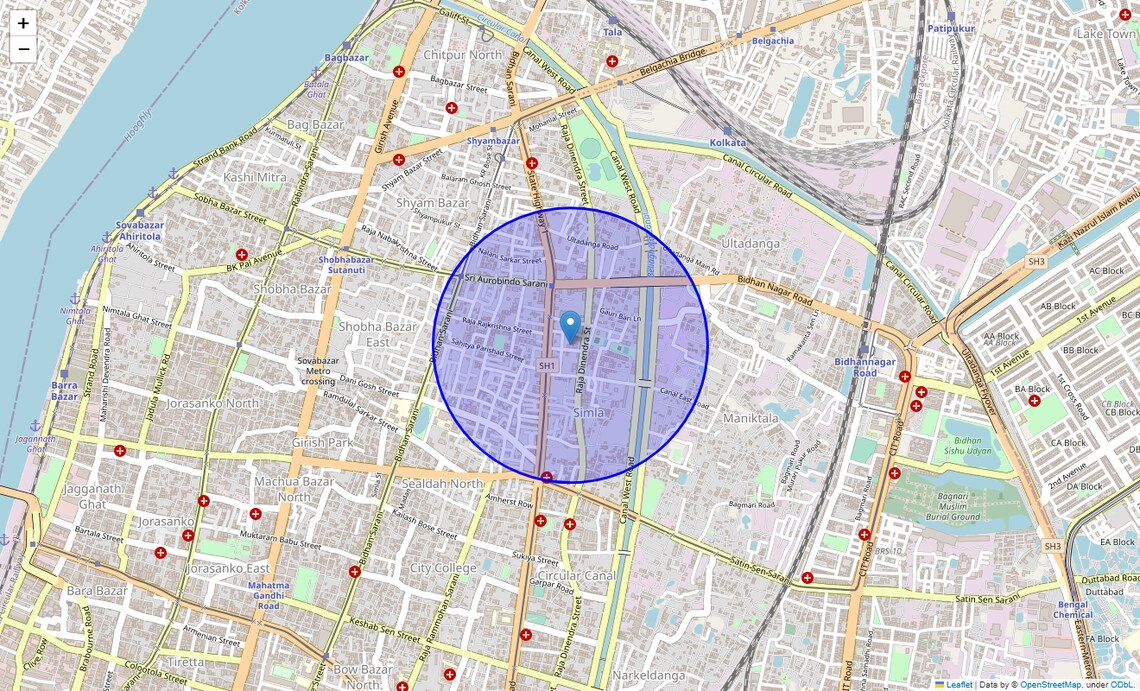Location Map of Khanna, Kolkata