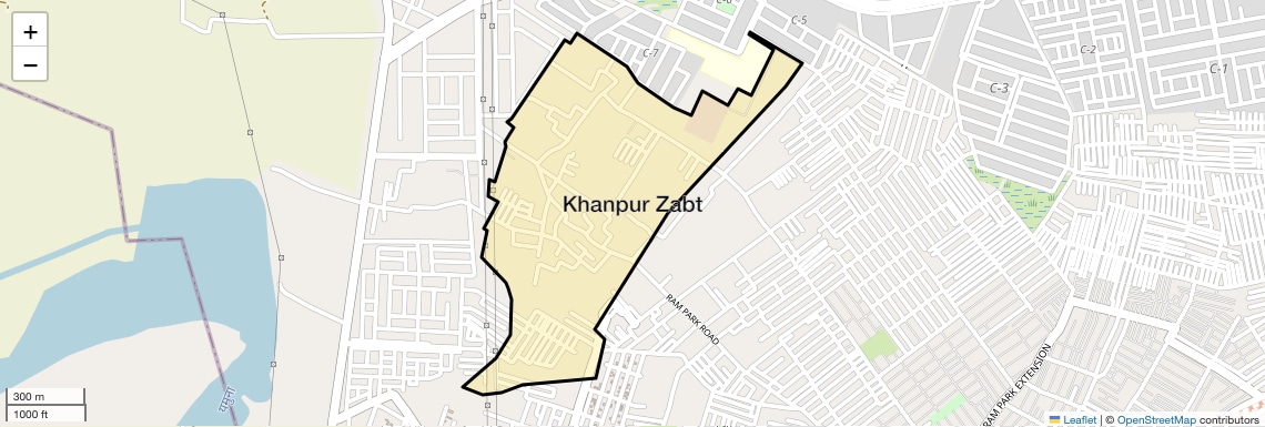 Location Map of Khanpur Zabt, Ghaziabad