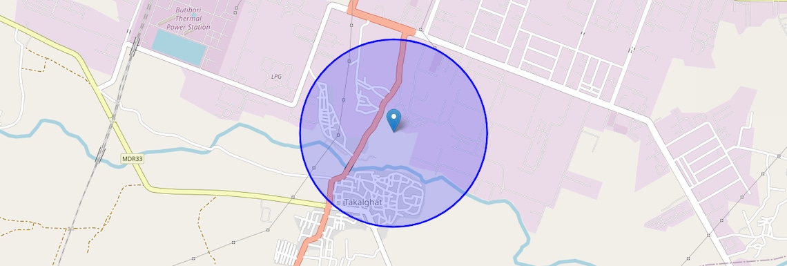 Location Map of Khapa, Nagpur