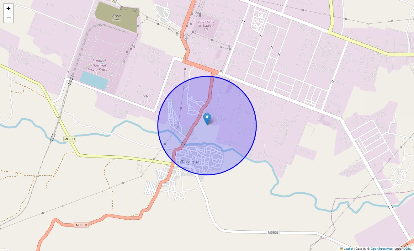 Location Map of Khapa, Nagpur