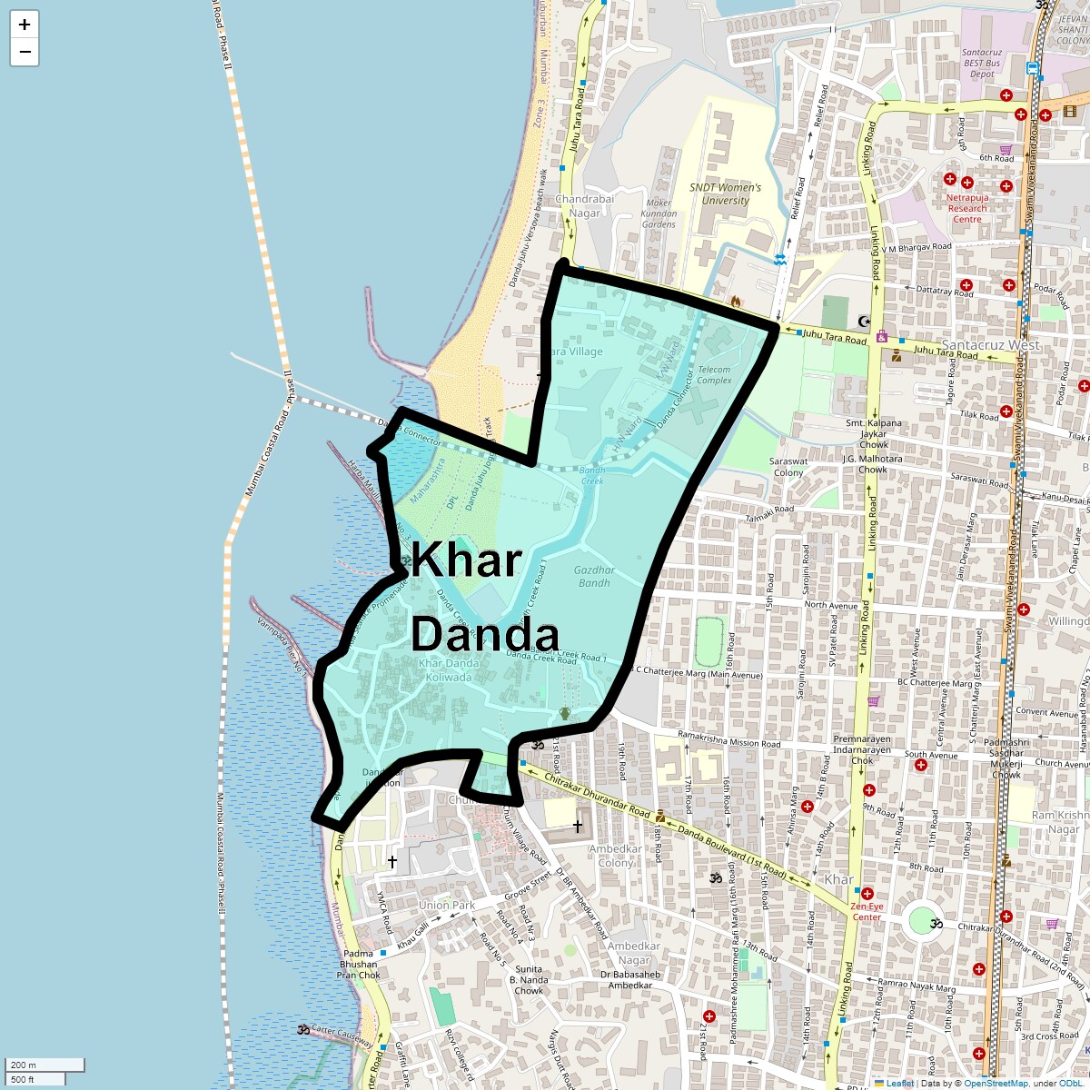 Khar Danda Map