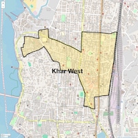 Khar West Map