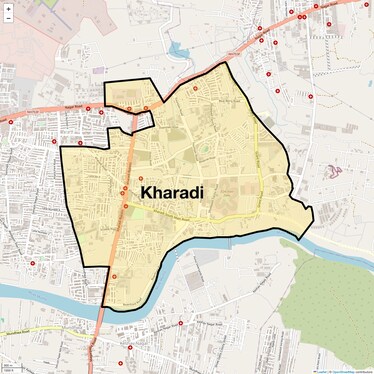 Location Map of Kharadi, Pune