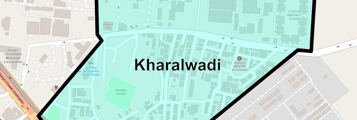 Location Map of Kharalwadi, Pune