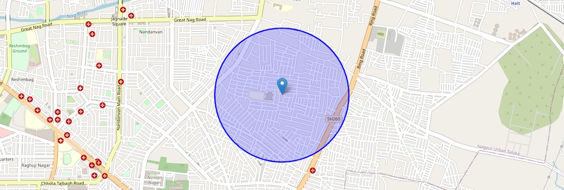 Location Map of Kharbi, Nagpur
