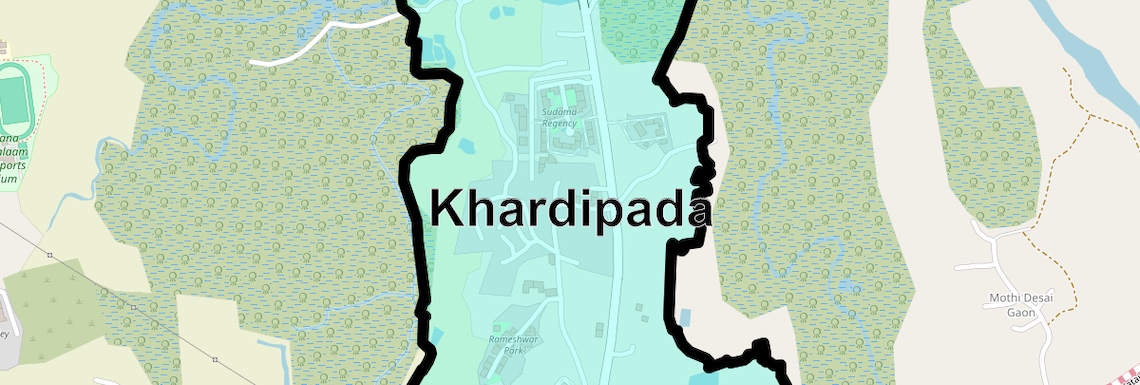 Location Map of Khardipada, Thane